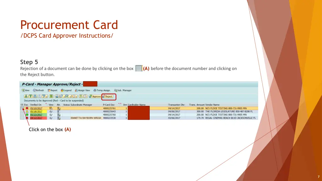 procurement card dcps card approver instructions 5