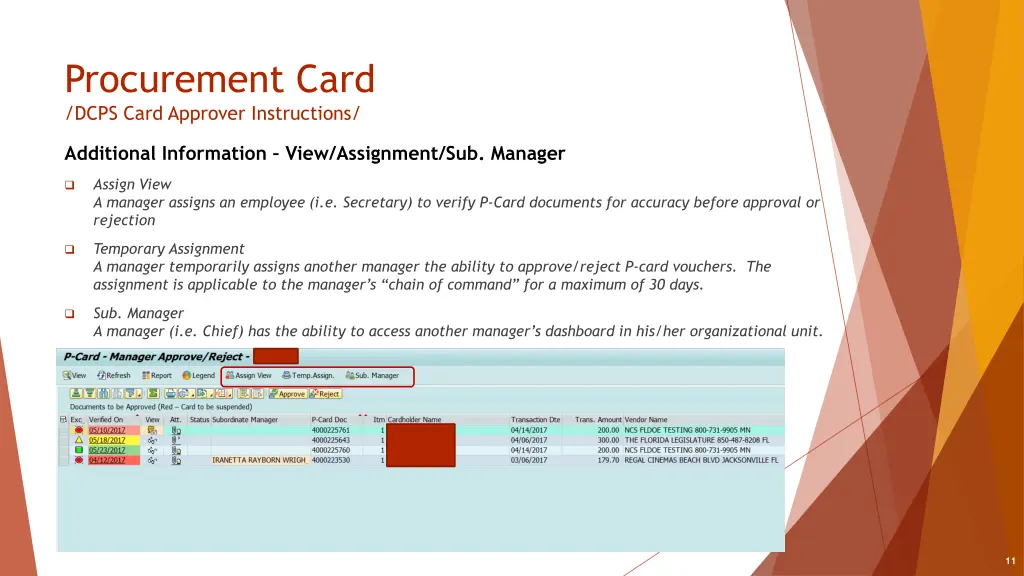 procurement card dcps card approver instructions 9