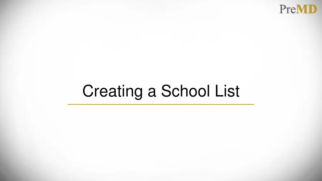 creating a school list