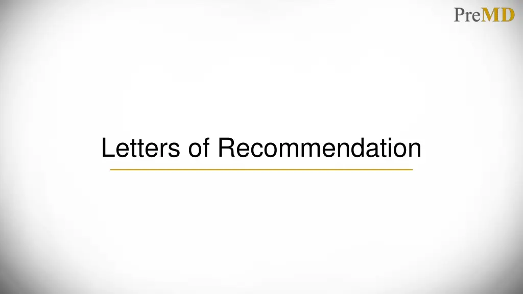 letters of recommendation