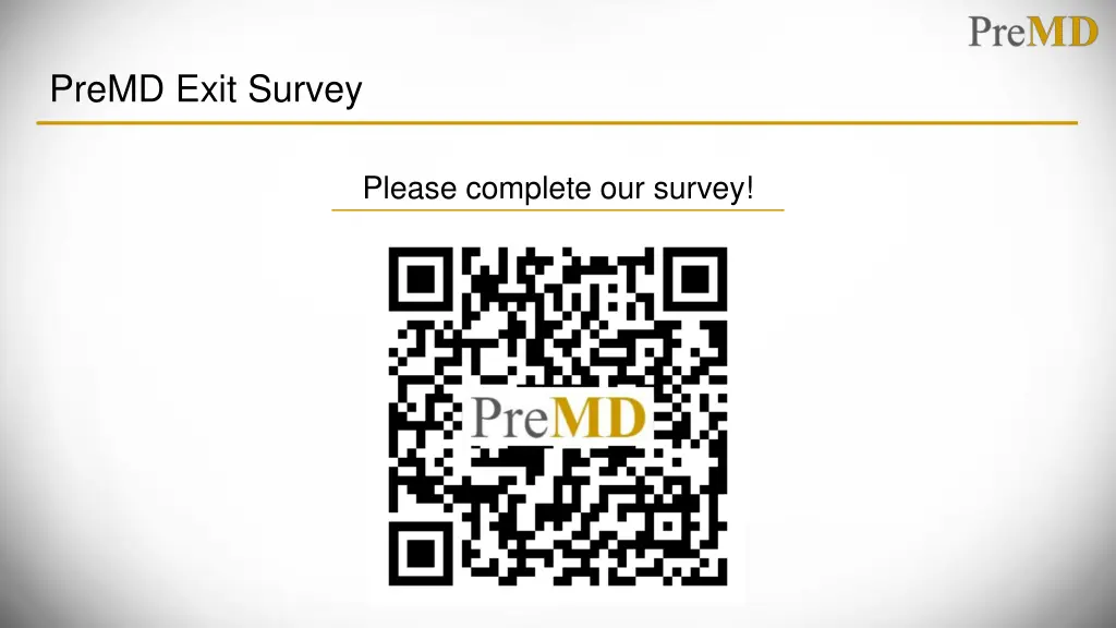 premd exit survey