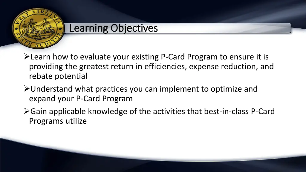 learning objectives learning objectives