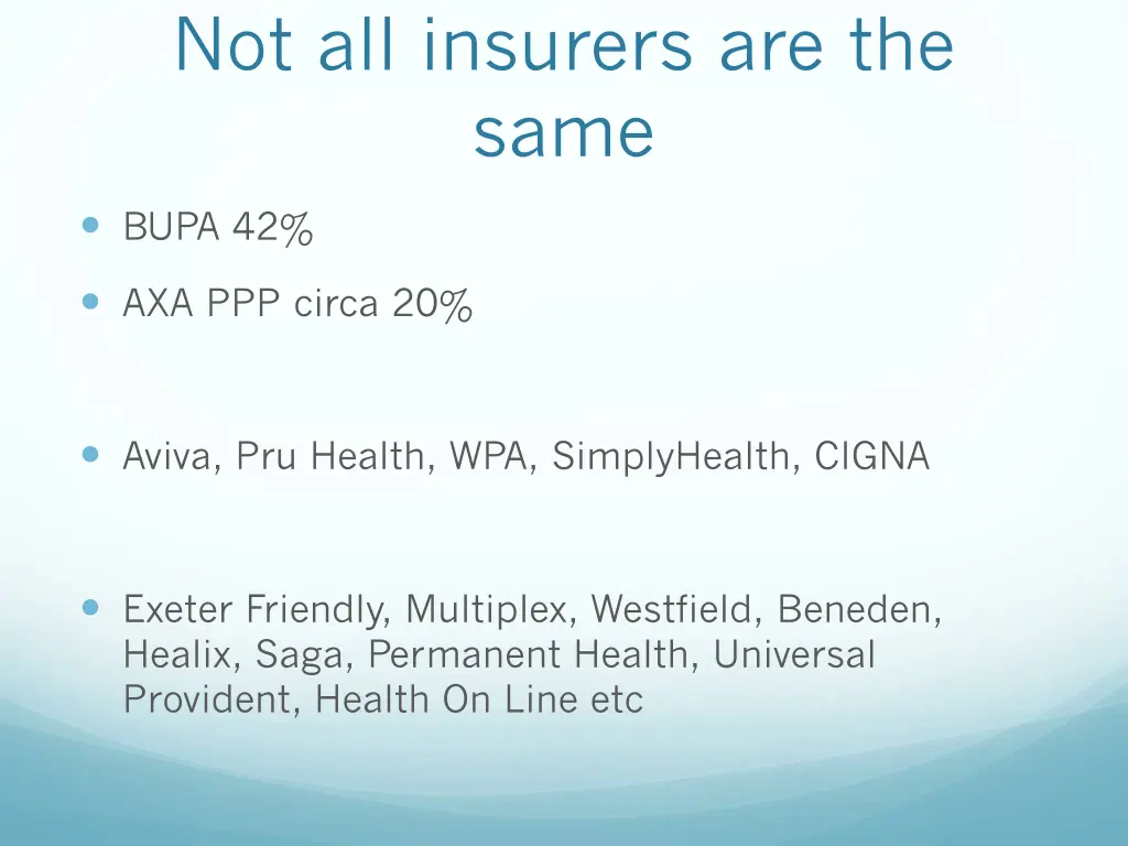 not all insurers are the same