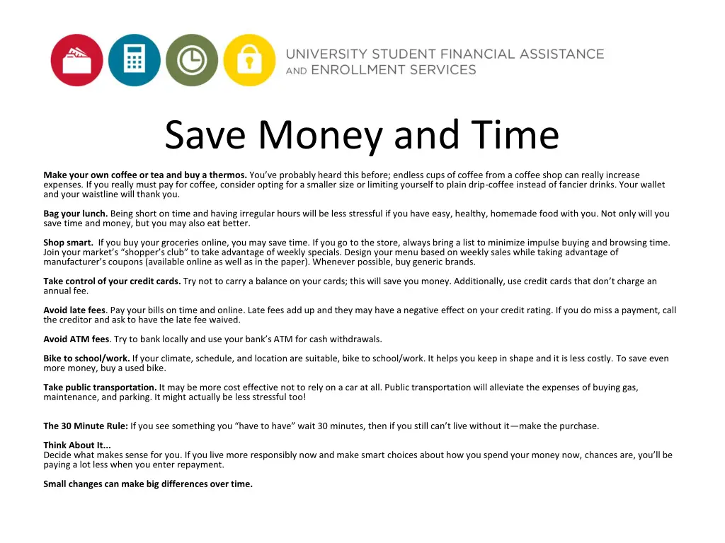 save money and time