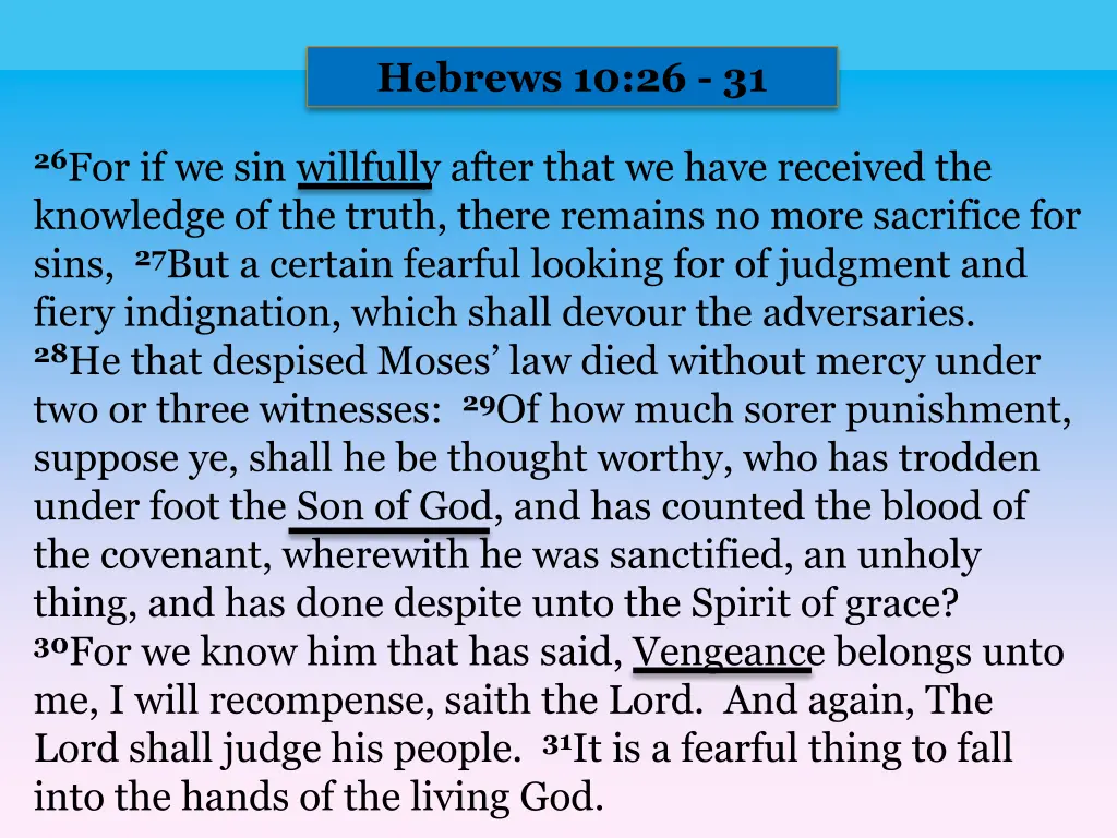 hebrews 10 26 31