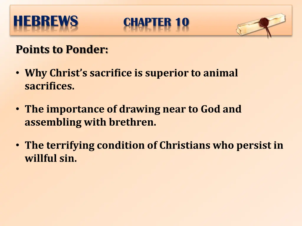 hebrews chapter 10 1