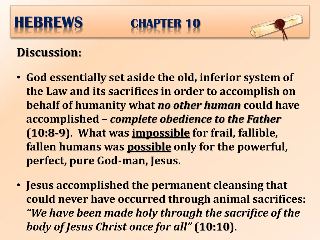 hebrews chapter 10 10