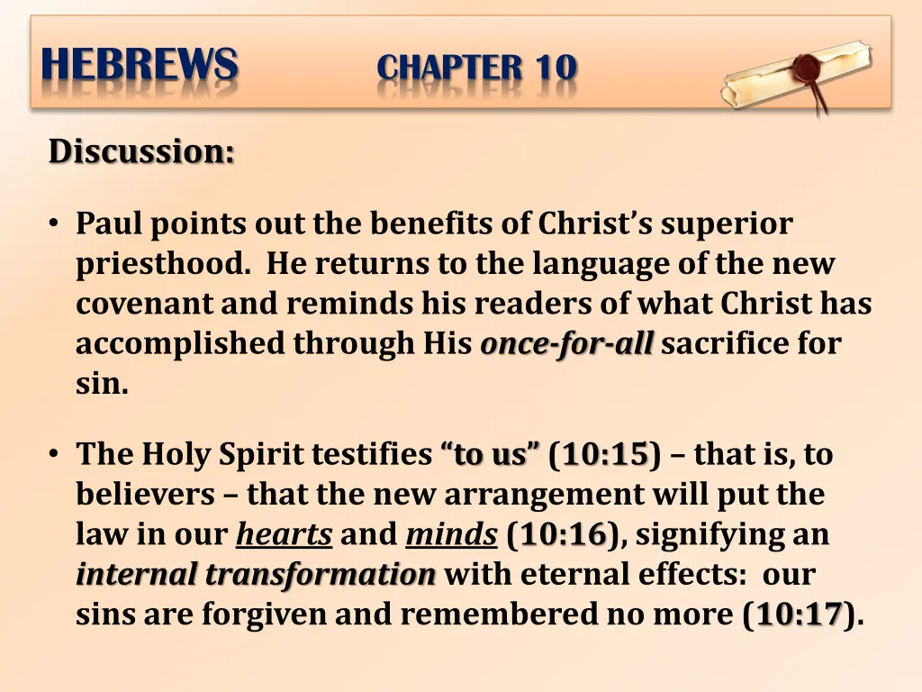 hebrews chapter 10 13