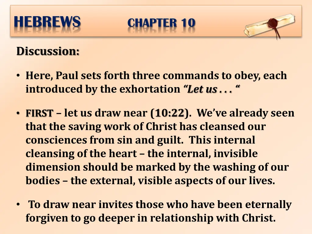 hebrews chapter 10 19