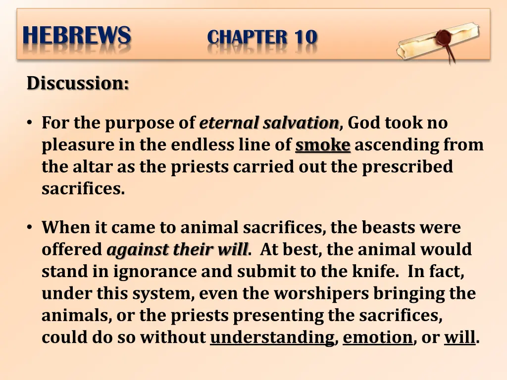 hebrews chapter 10 8