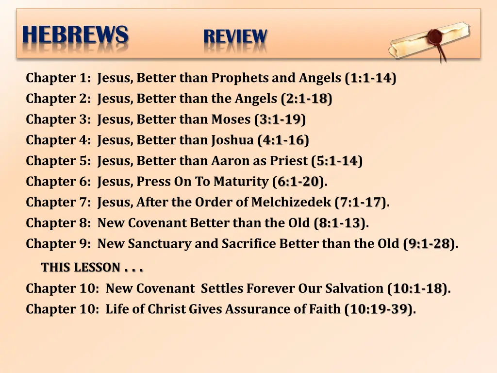 hebrews review