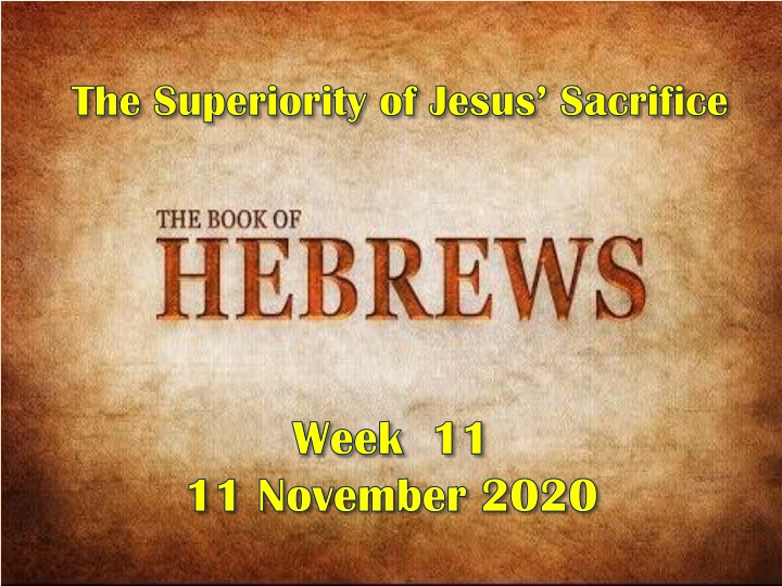 the superiority of jesus sacrifice