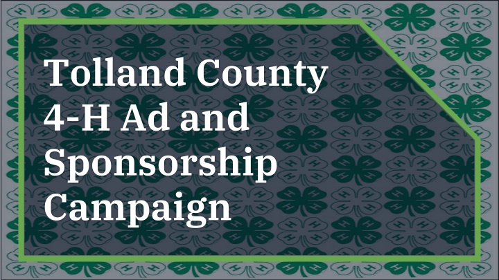 tolland county 4 h ad and sponsorship campaign