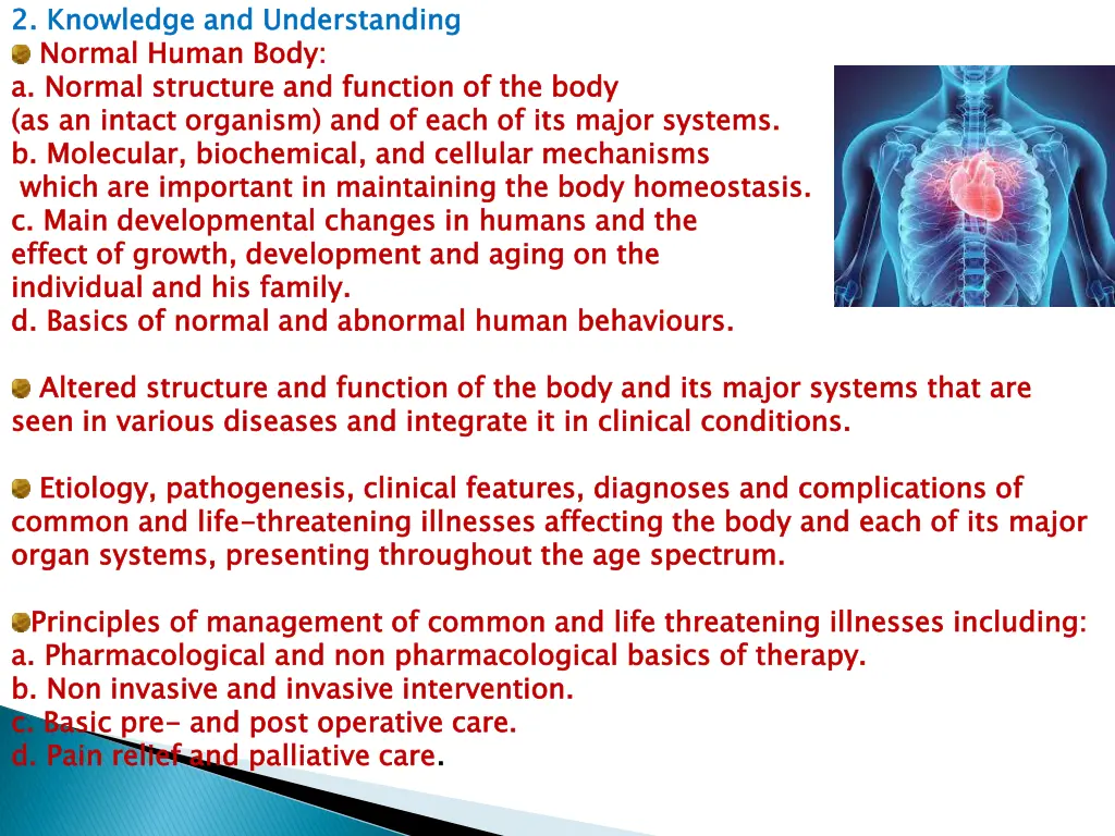 2 2 knowledge and understanding normal human body