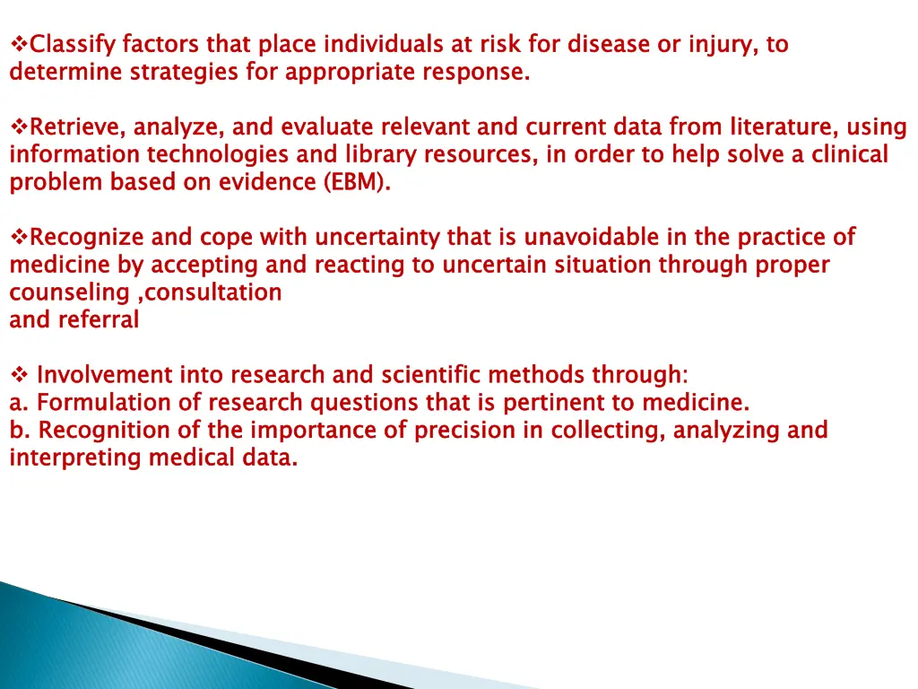 classify factors that place individuals at risk