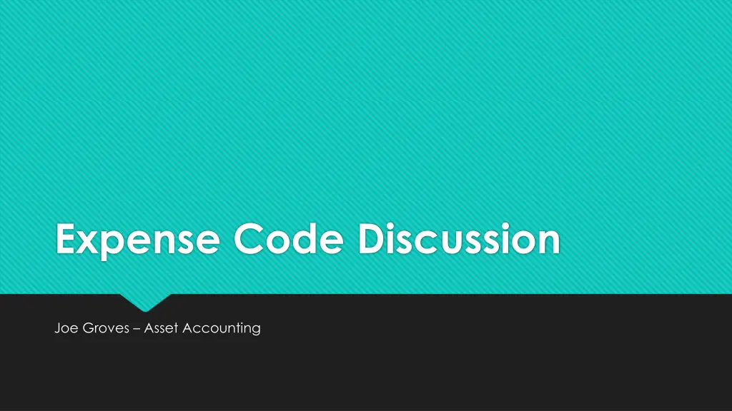 expense code discussion