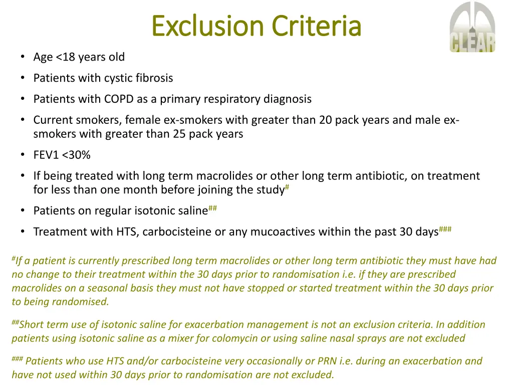 exclusion criteria exclusion criteria