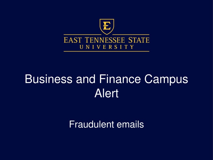 business and finance campus alert