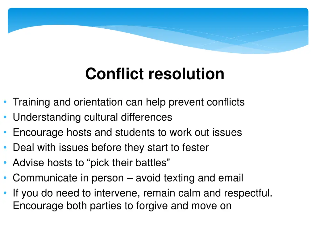 conflict resolution 1