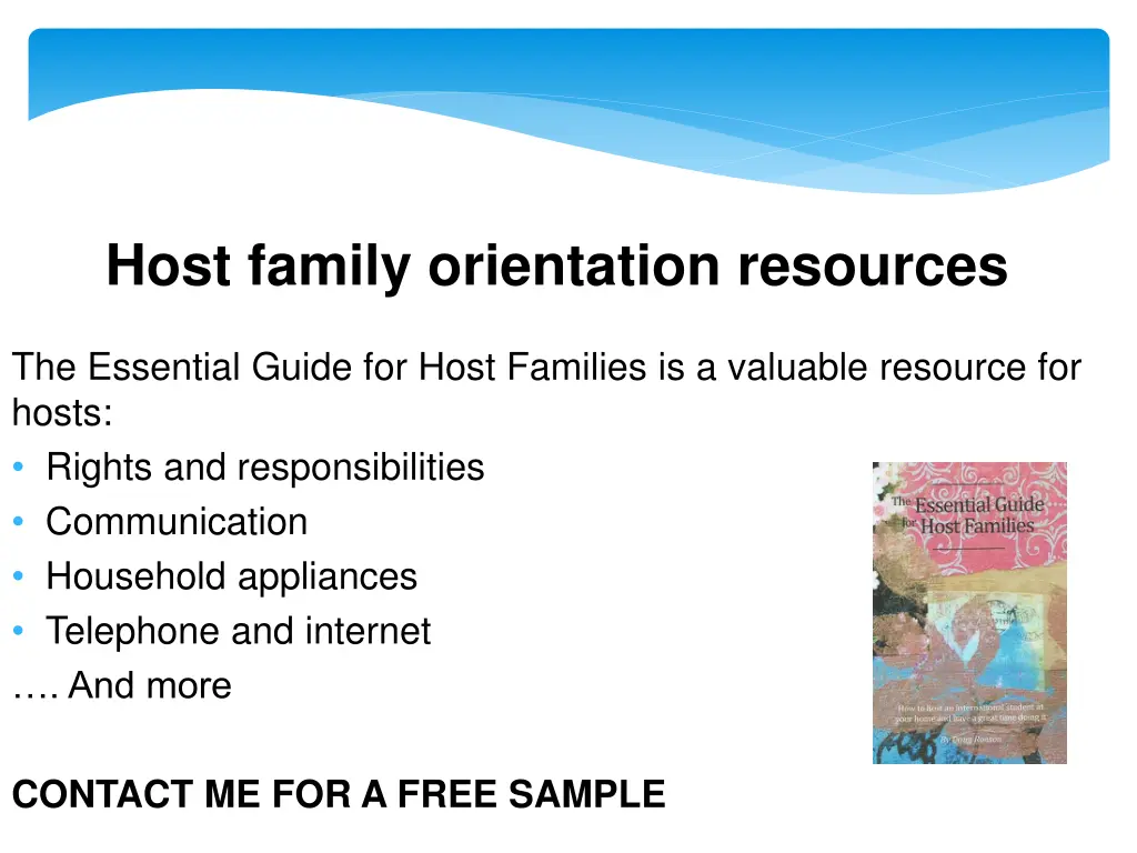 host family orientation resources