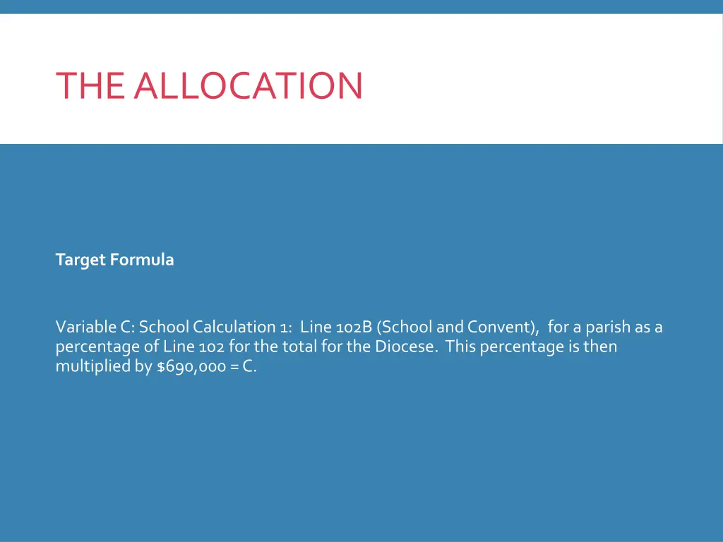 the allocation 3