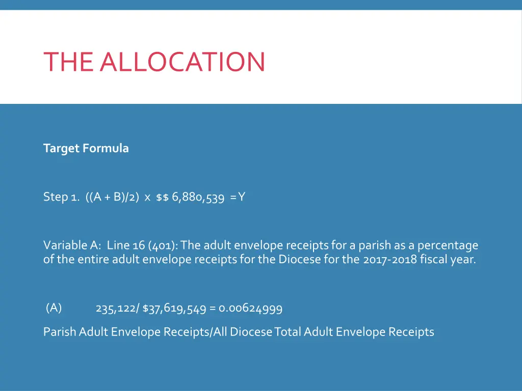 the allocation 5