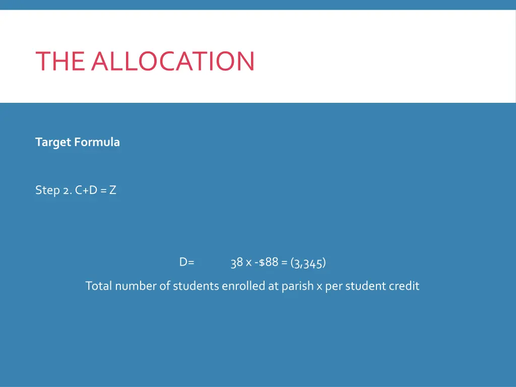 the allocation 9