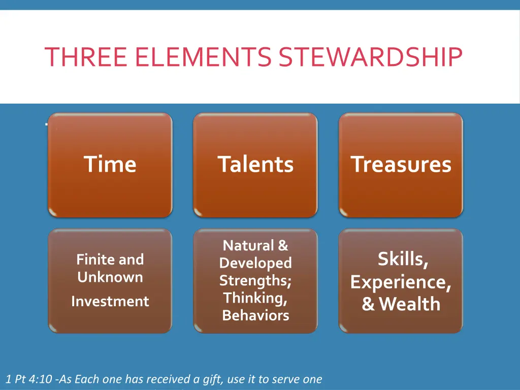 three elements stewardship