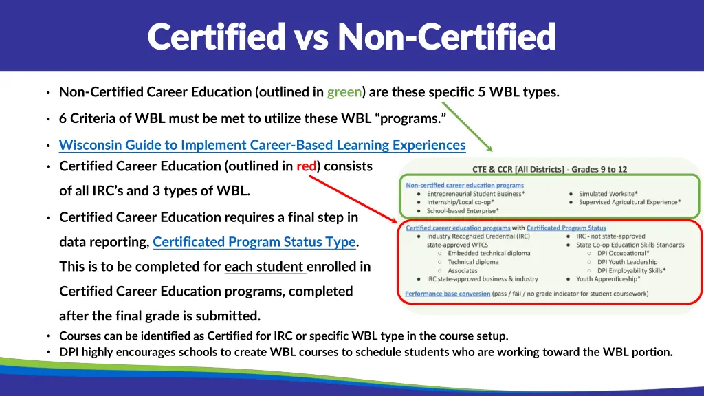 certified vs non certified vs non certified