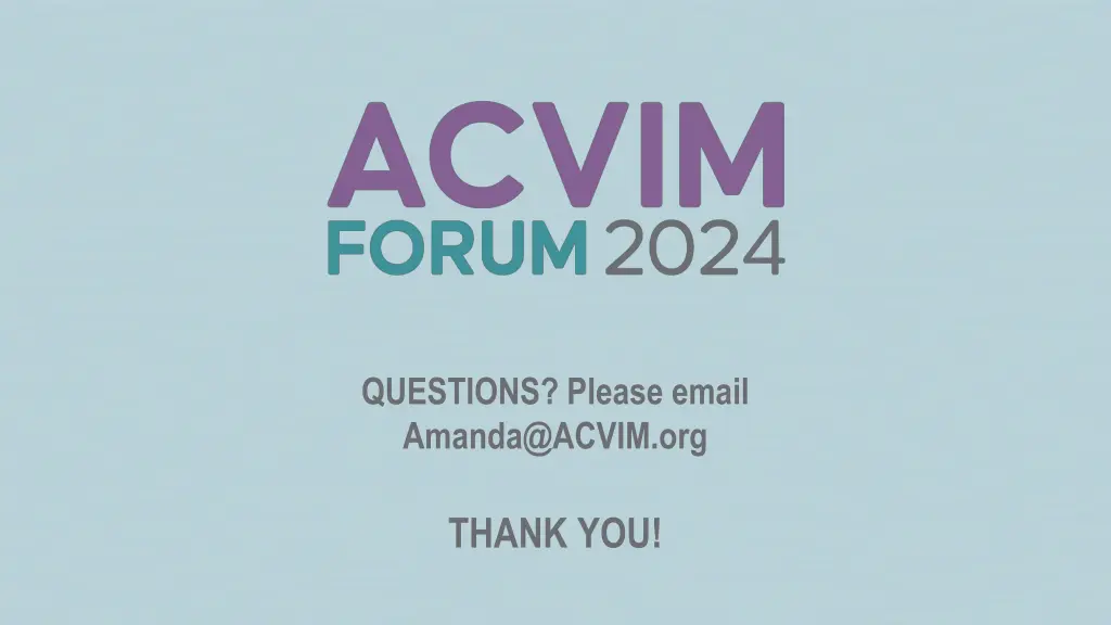 questions please email amanda@acvim org