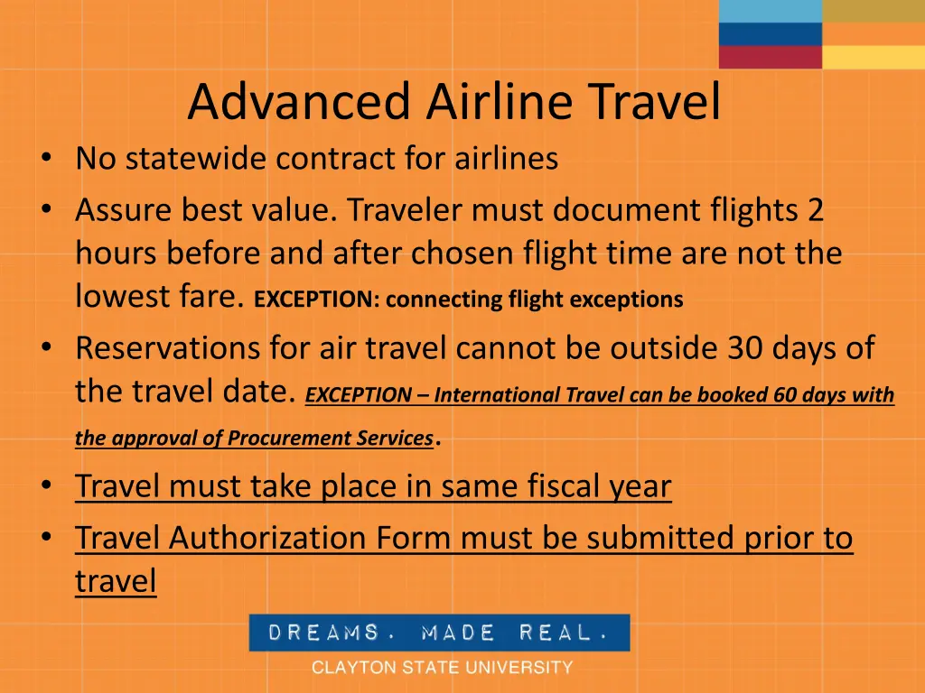 advanced airline travel no statewide contract