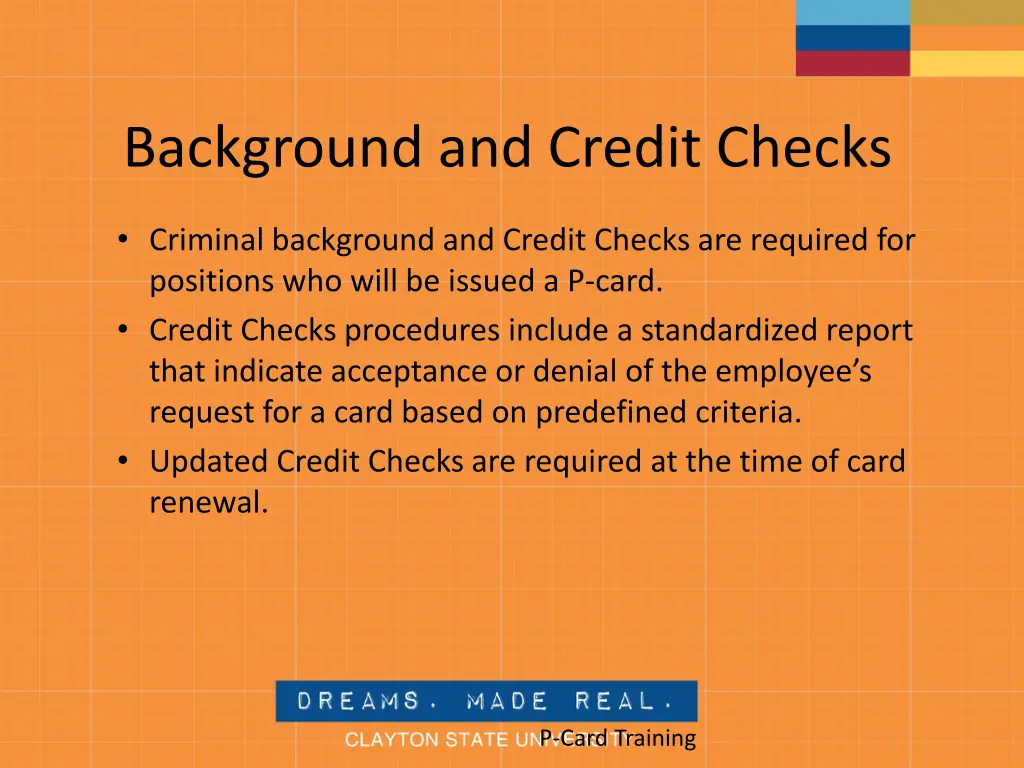 background and credit checks