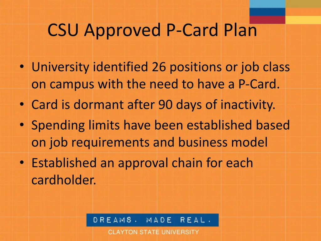 csu approved p card plan