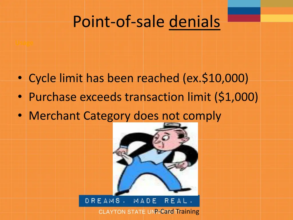 point of sale denials