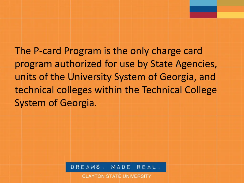 the p card program is the only charge card