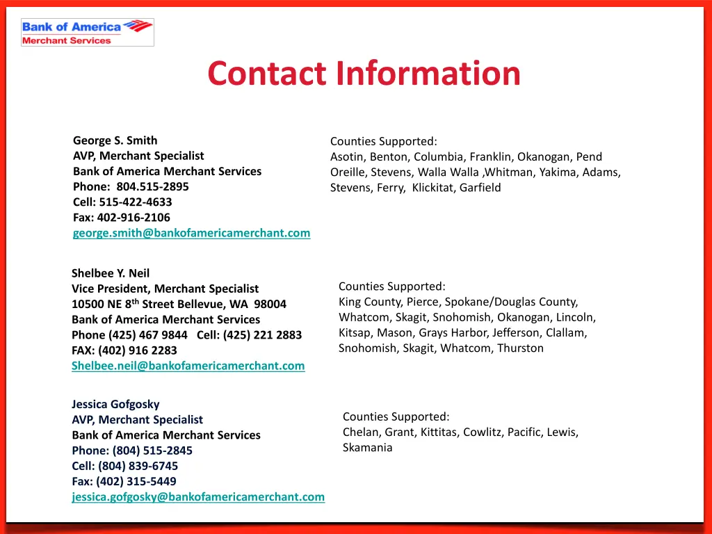 contact information