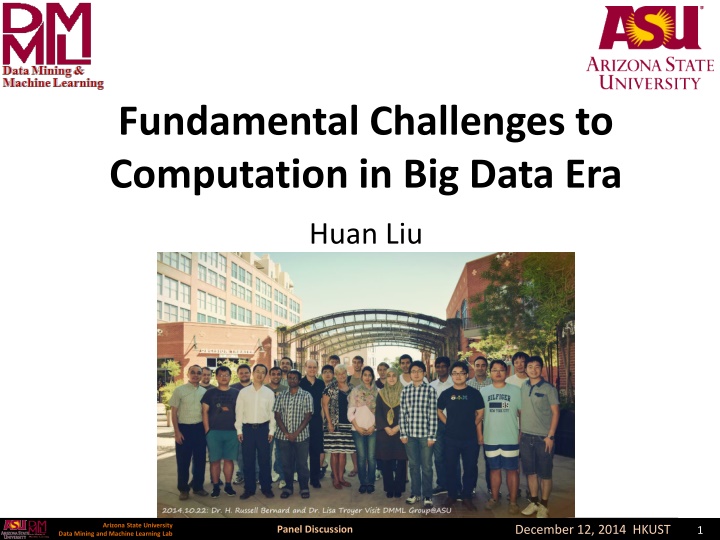 fundamental challenges to computation in big data