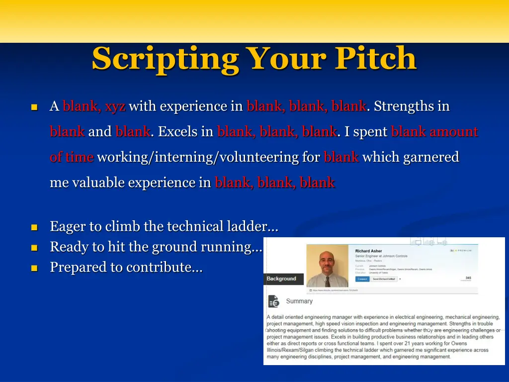 scripting your pitch