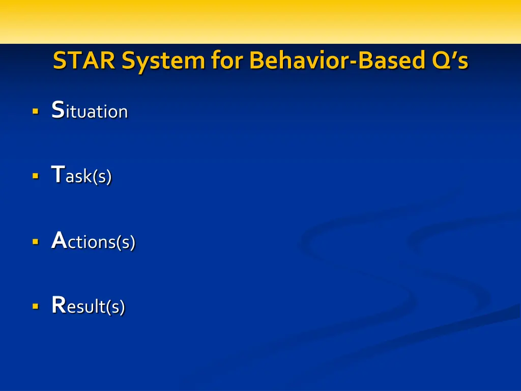 star system for behavior based q s