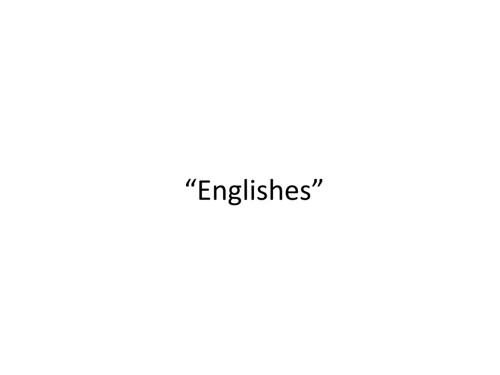 englishes