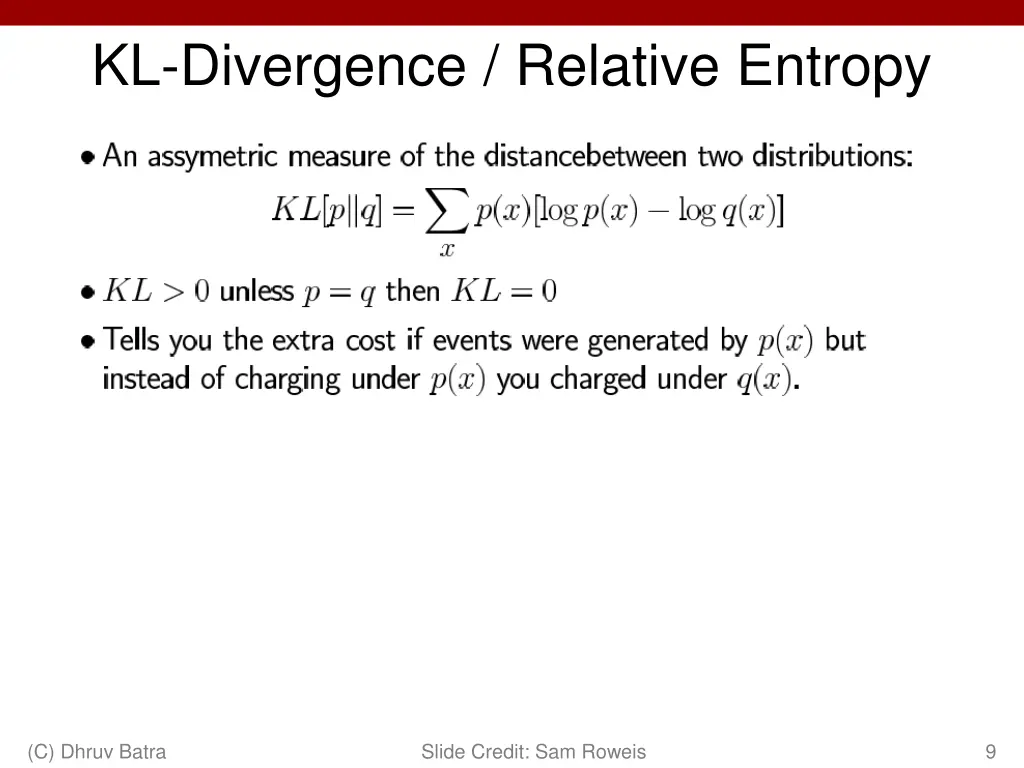 kl divergence relative entropy