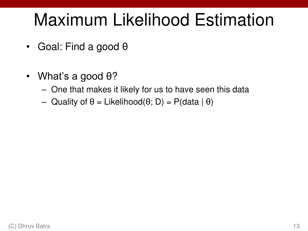 maximum likelihood estimation