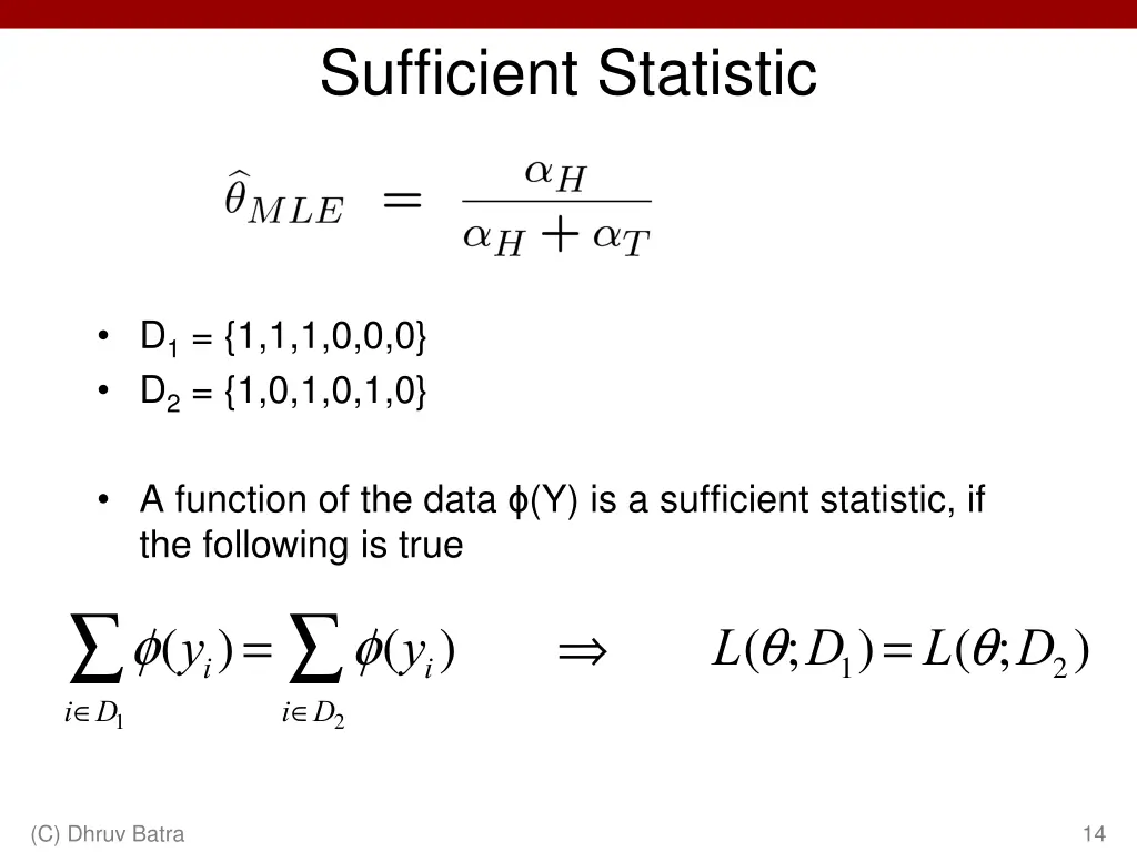 sufficient statistic