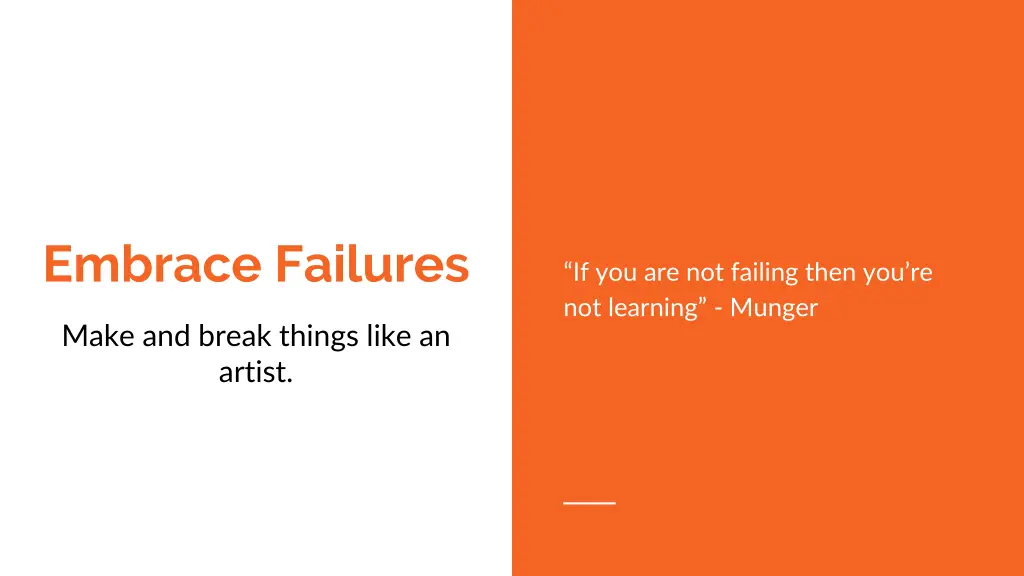 embrace failures