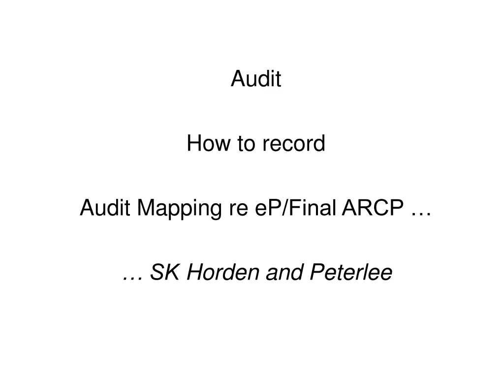 audit