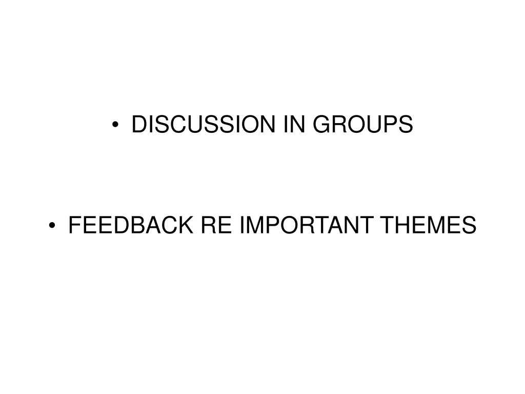 discussion in groups