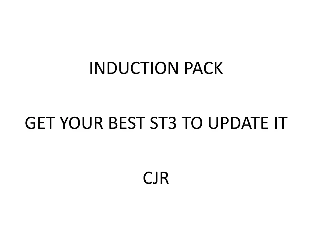 induction pack