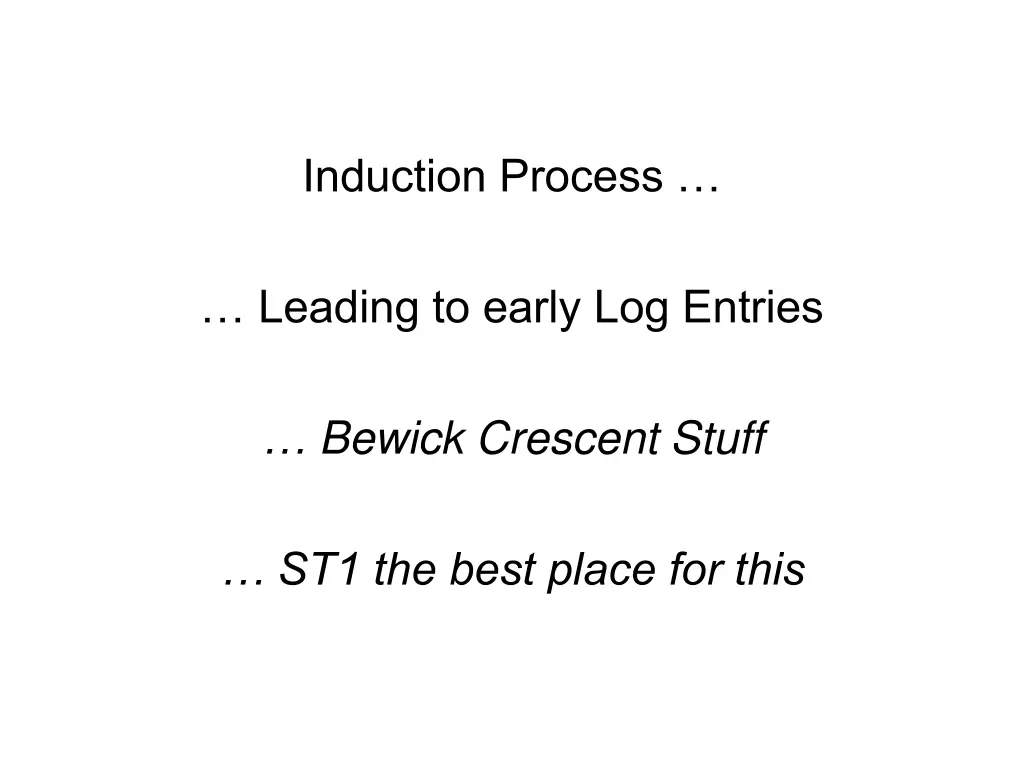 induction process