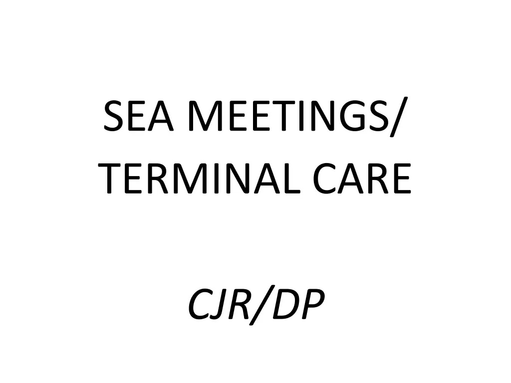 sea meetings terminal care