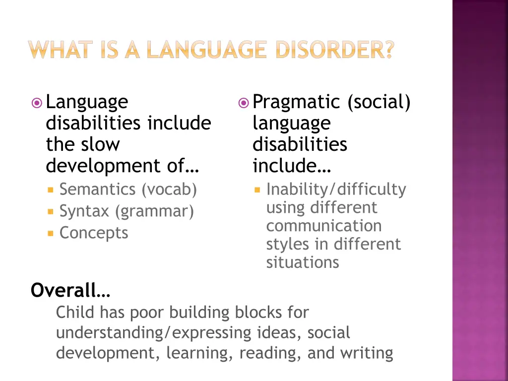 what is a language disorder